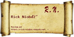 Rick Niobé névjegykártya